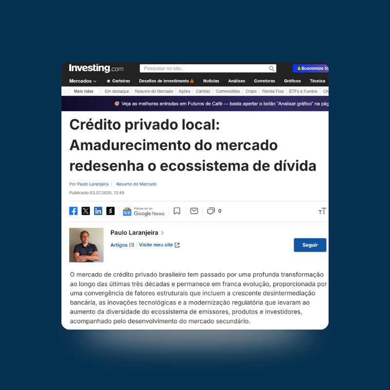 Crédito privado local: Amadurecimento do mercado redesenha o ecossistema de dívida
